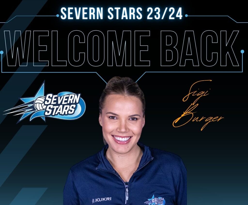 Sigi Burger Midcourt Severn Stars Netball Team