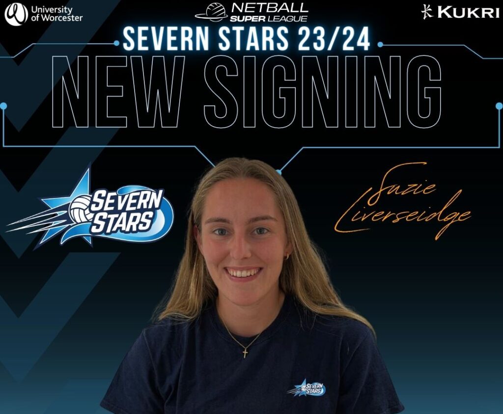 Suzie Liverseidge Shooter Severn Stars Netball Team